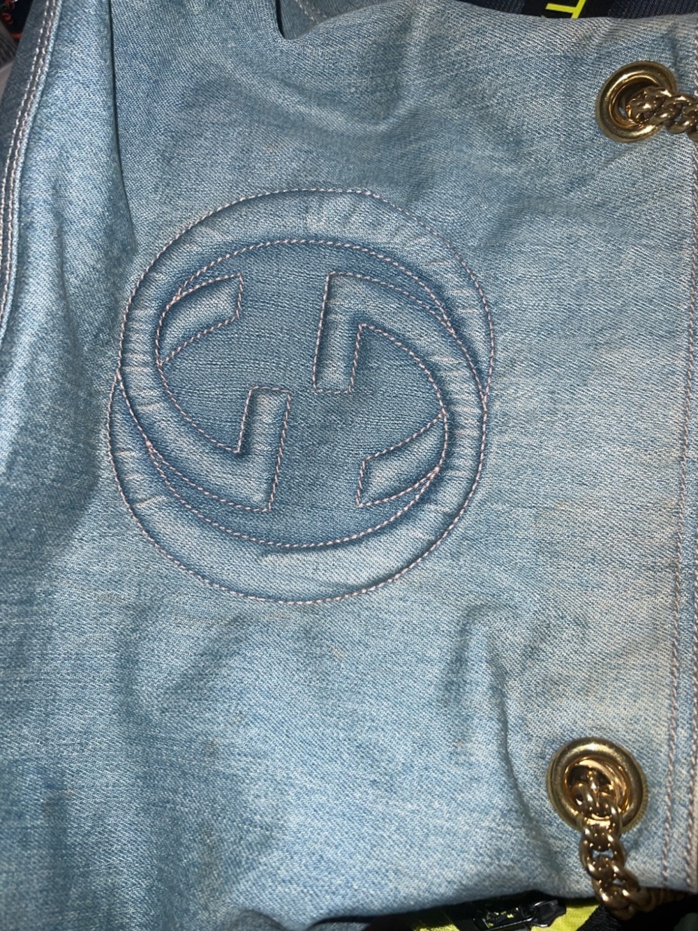 Gucci Soho Denim Tote Bag - Picture 13 of 15